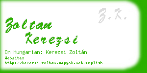 zoltan kerezsi business card